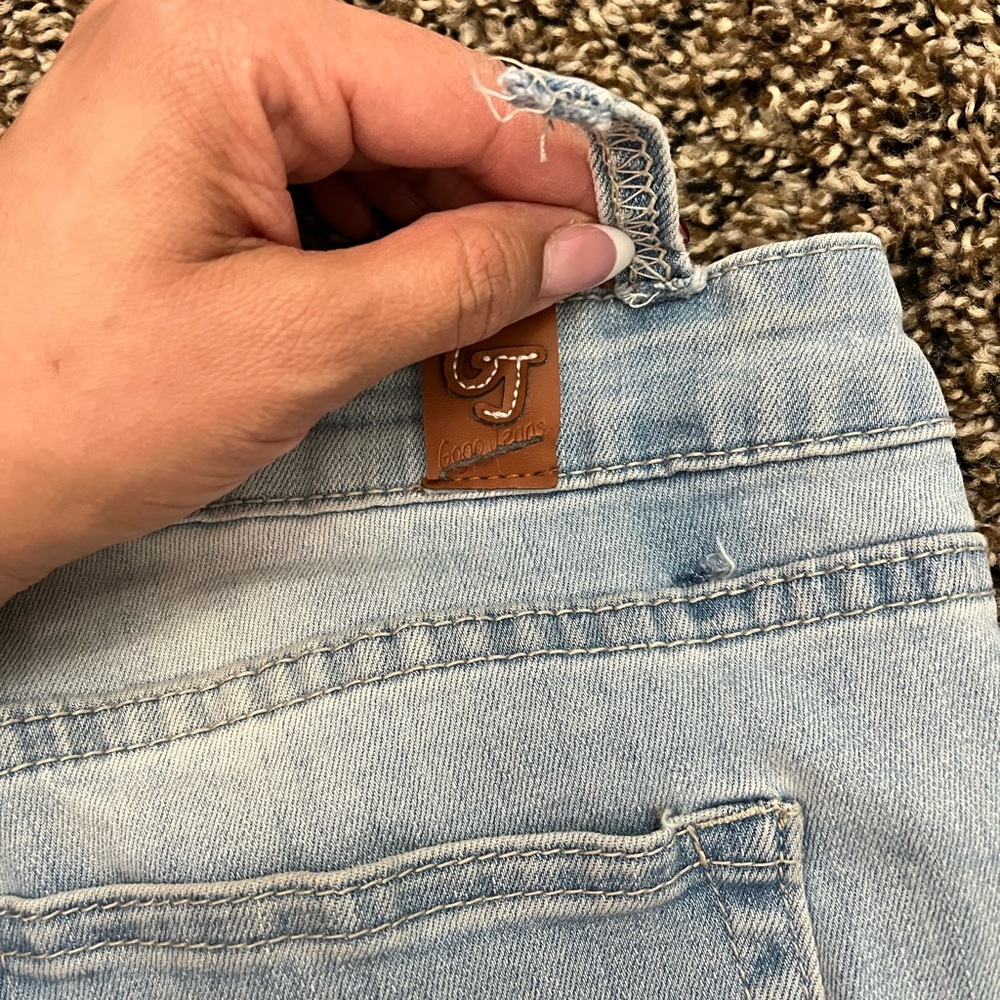 Gogo Jeans Ripped, Distressed Women's Light Blue - Picture 7 of 8